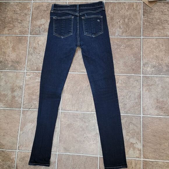 Rag & Bone 10 Inch Skinny Dark Wash Harrow Jeans Size 25 - Picture 9 of 11